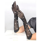 SUBBLIME - 957469SHINE TRANSPARENTE HANDSKER SORT S/M
