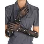 SUBBLIME - 957469SHINE TRANSPARENTE HANDSKER SORT S/M
