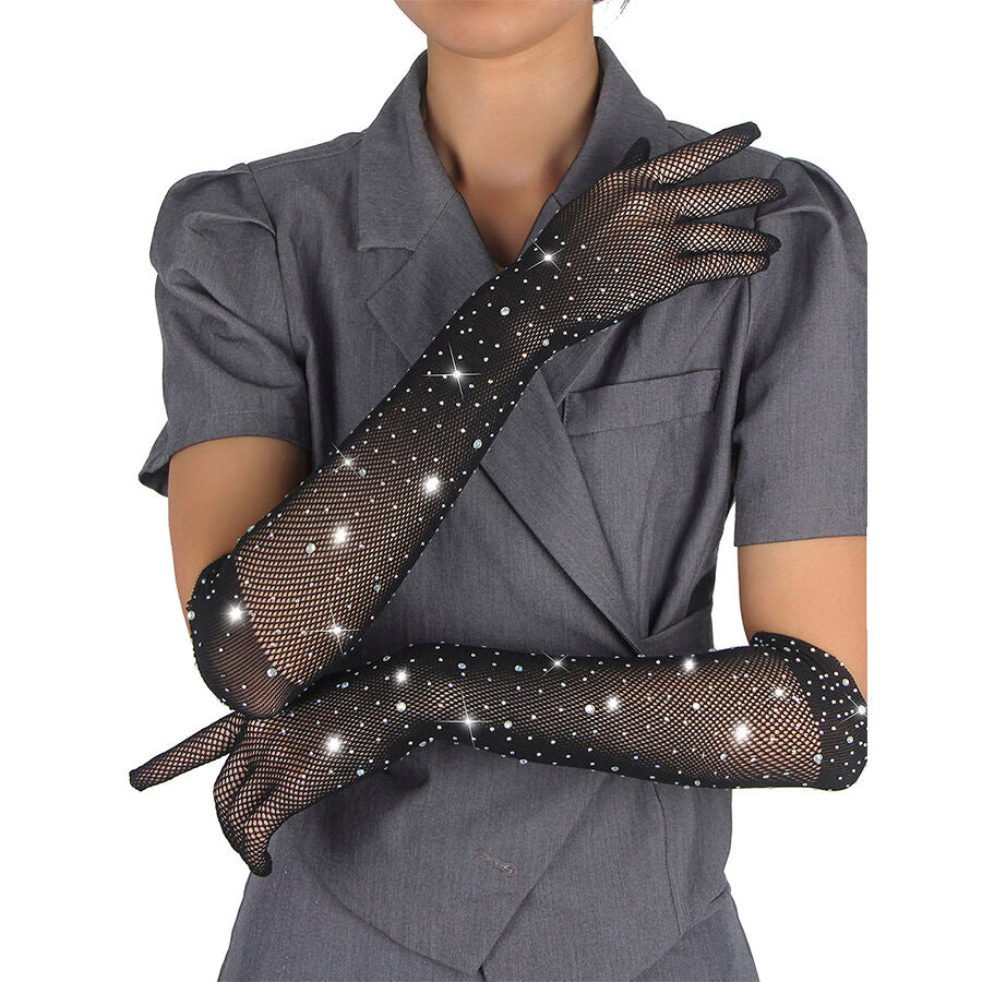 SUBBLIME - 957469SHINE TRANSPARENTE HANDSKER SORT S/M
