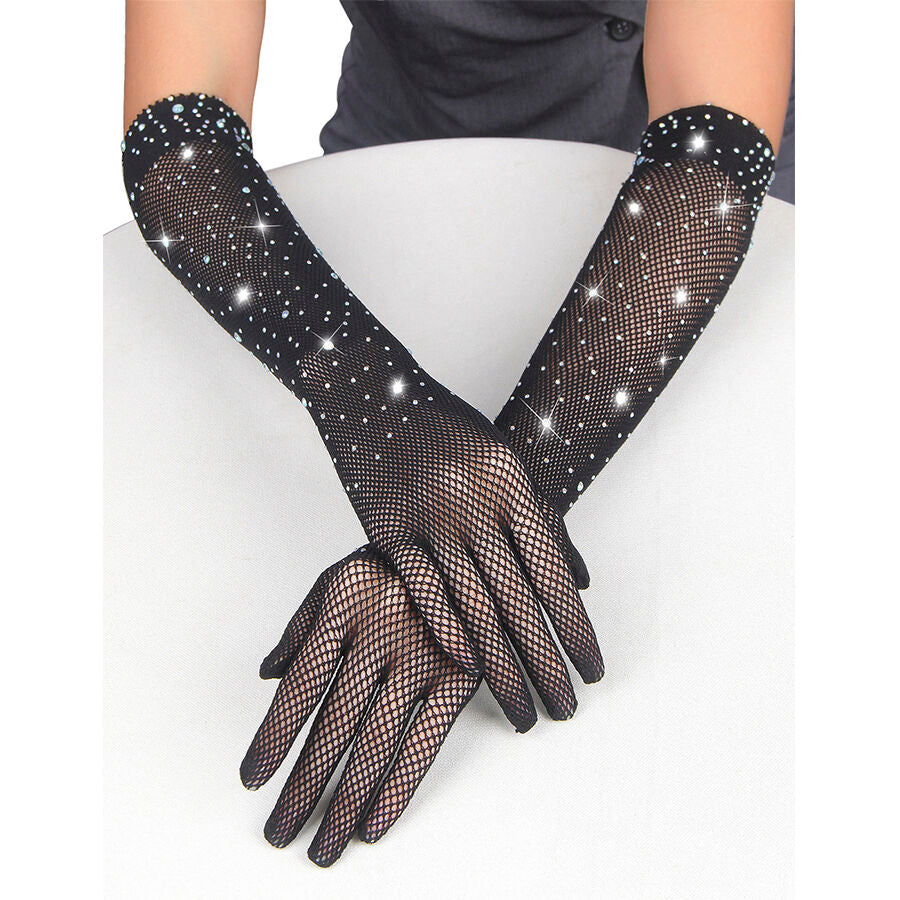 SUBBLIME - 957469SHINE TRANSPARENTE HANDSKER SORT S/M