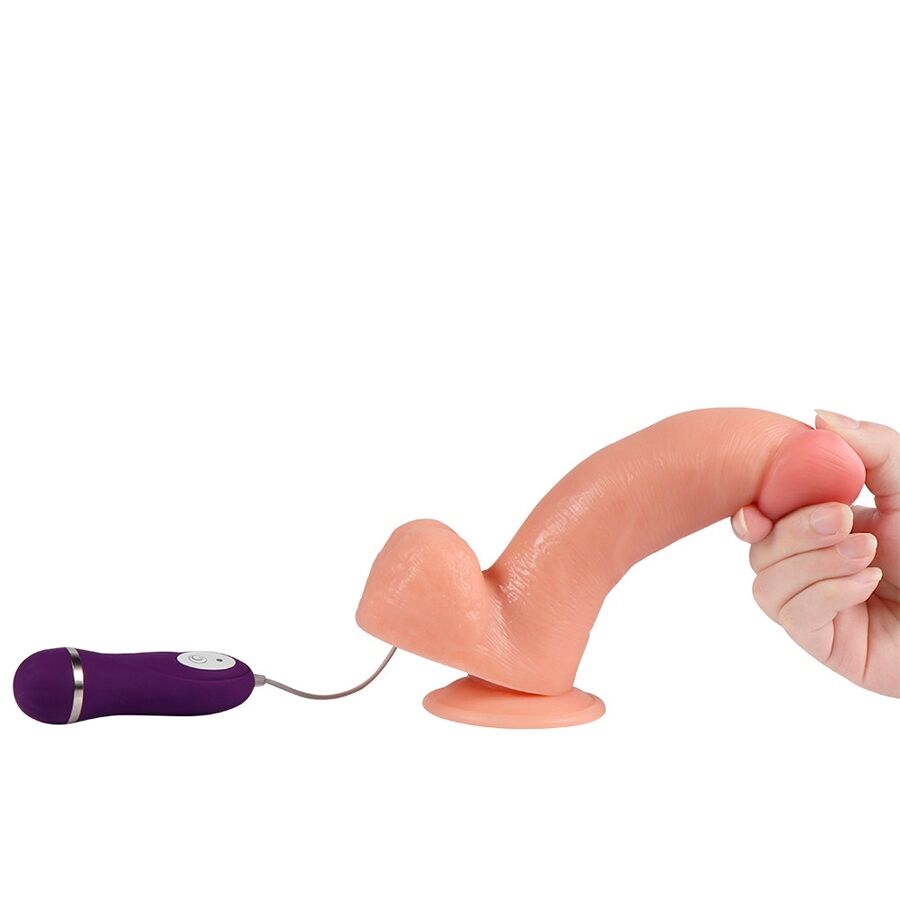 SHEQU - APOLO VIBRATOR DILDO MED FJERNBETJENING 24,5 CM