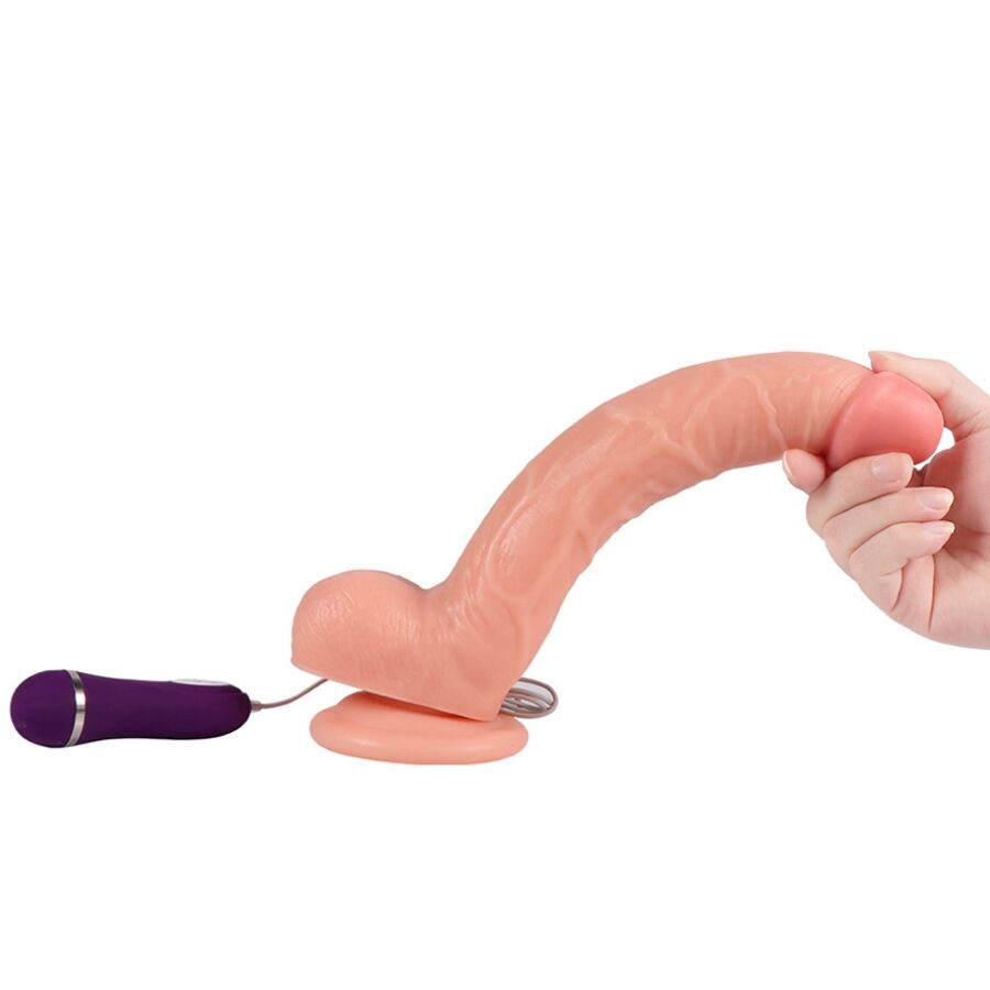 SHEQU - OPTIMUS VIBRERENDE DILDO MED FJERNBETJENING 28 CM