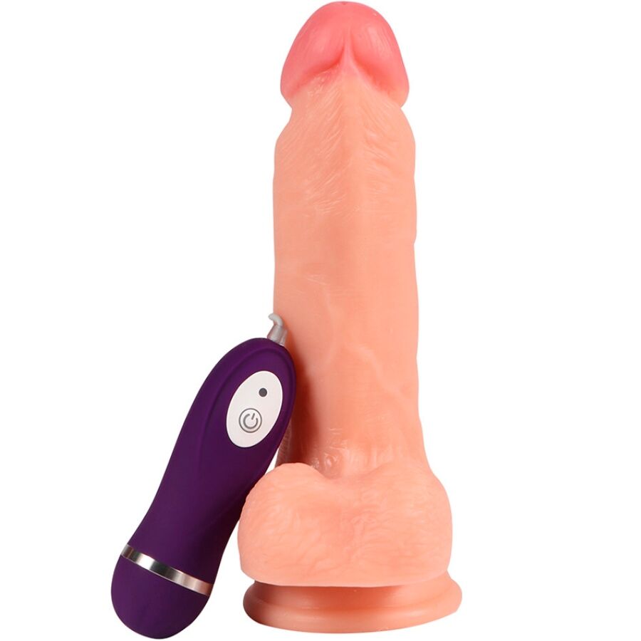SHEQU - IRON DRAGON VIBRATOR DILDO MED FJERNBETJENING 17,5 CM
