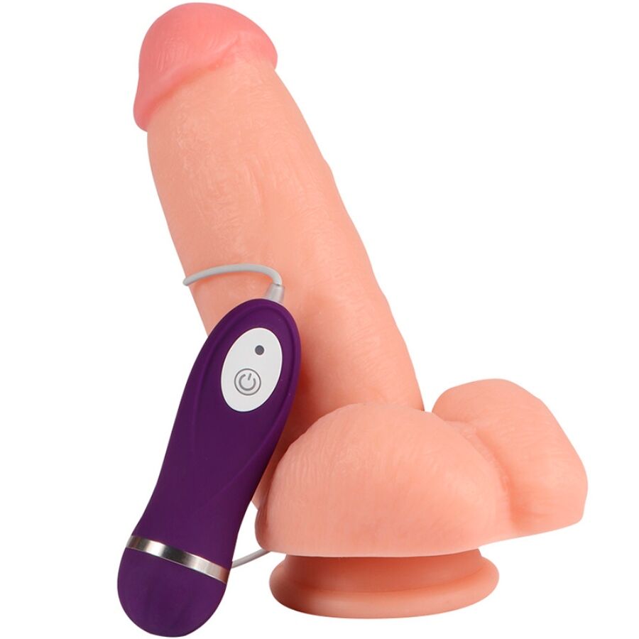 SHEQU - RED EAGLE VIBRATOR DILDO MED FJERNBETJENING 17 CM
