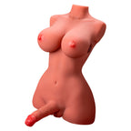 XISE - SMUK LADY BOY KVINDELIG TORSO MED DILDO MED VIBRATION OG STYK 49 CM