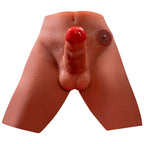 XISE - JASON REALISTISK DILDO-MASTURBATOR MED STØV OG VIBRATION 17 CM