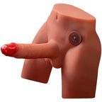 XISE - JASON REALISTISK DILDO-MASTURBATOR MED STØV OG VIBRATION 17 CM