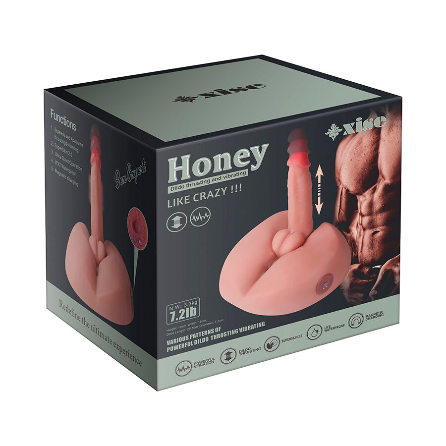 XISE - HONEY REALISTISK DILDO MASTURBATOR MED VIBRATION 25 CM