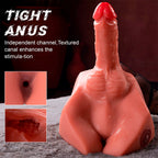 XISE - MICHAEL REALISTISK DILDO OG ANUSMASTURBATOR MED STØV 15 CM
