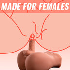XISE - BERTLETT DILDO RØV REALISTISK DILDO OG ANUS MASTURBATOR FORRESTE POSITION MED STYK 18 CM
