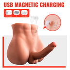 XISE - BERTLETT DILDO RØV REALISTISK DILDO OG ANUS MASTURBATOR FORRESTE POSITION MED STYK 18 CM
