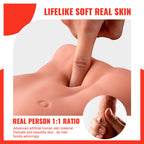 XISE - BERTLETT DILDO RØV REALISTISK DILDO OG ANUS MASTURBATOR FORRESTE POSITION MED STYK 18 CM