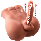 XISE - BERTLETT DILDO RØV REALISTISK DILDO OG ANUS MASTURBATOR FORRESTE POSITION MED STYK 18 CM