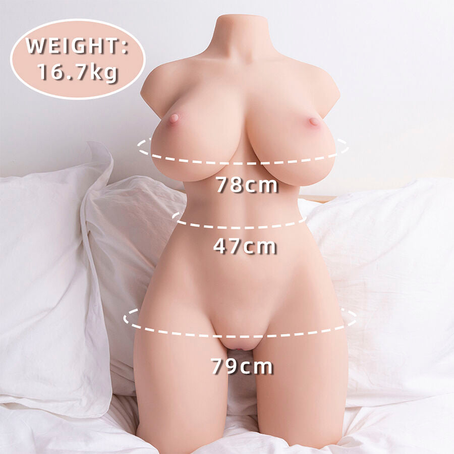 XISE - TIDY KVINDELIG REALISTISK TORSO MED SKYDEFORM 71 CM