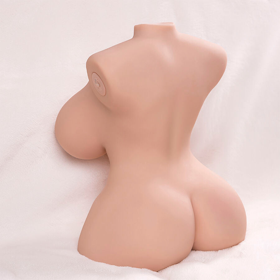 XISE - LILLE, STYKENDE REALISTISK TORSO MED KVINDELIG VIBRATION 40 CM