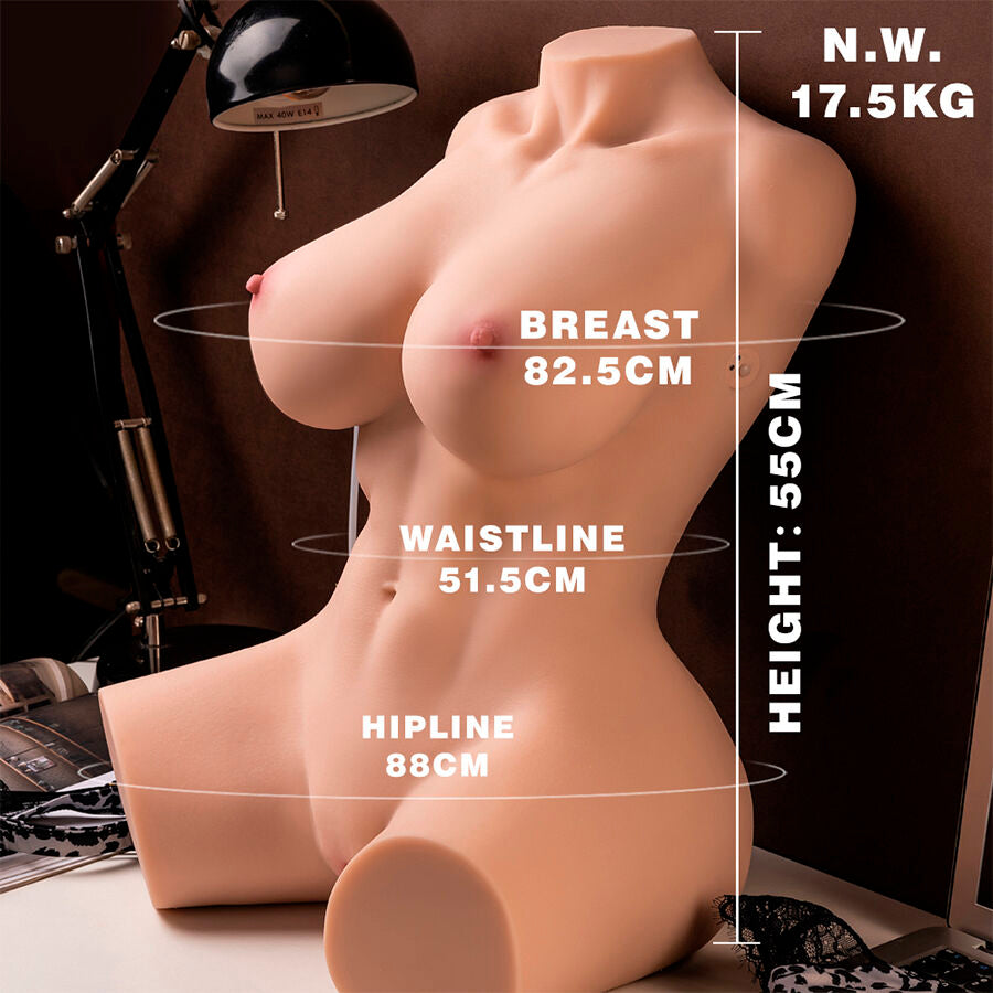 XISE - MURIEL KVINDELIG REALISTISK TORSO MED SKYDEFORM 55 CM