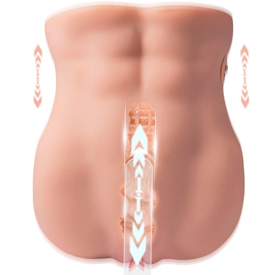XISE - LYDIA KVINDELIG VAGINA MASURBATTOR MED STØV 25 CM
