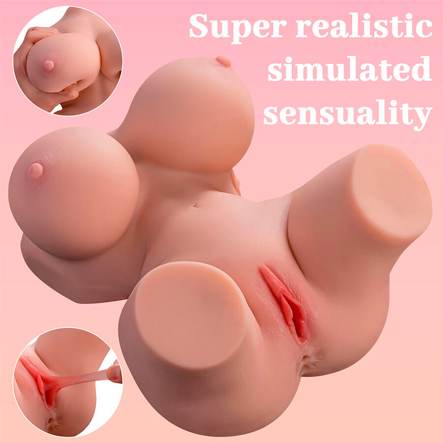 XISE - FRIEDA REALISTISK KVINDETORSO MED VIBRATION 36 CM