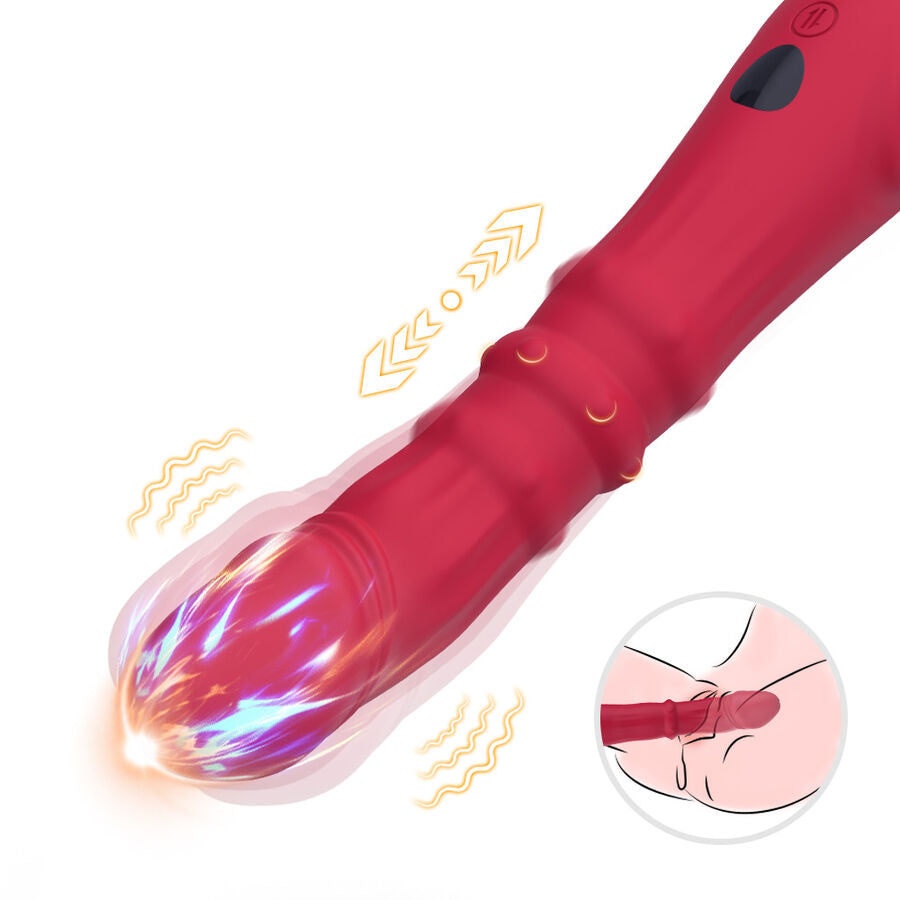 ARMONY - TERMOJUSTERBAR POINT A STIMULATOR VIBRATOR DILDO RØD