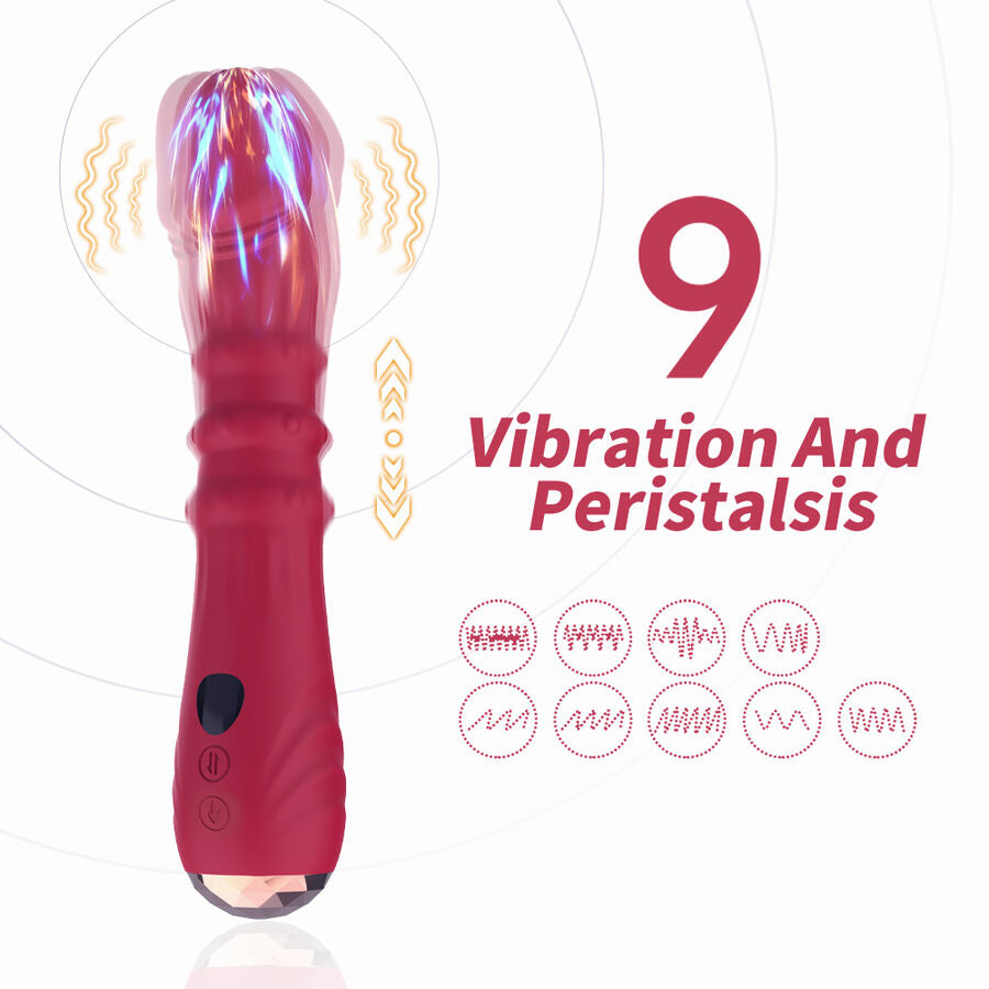 ARMONY - TERMOJUSTERBAR POINT A STIMULATOR VIBRATOR DILDO RØD