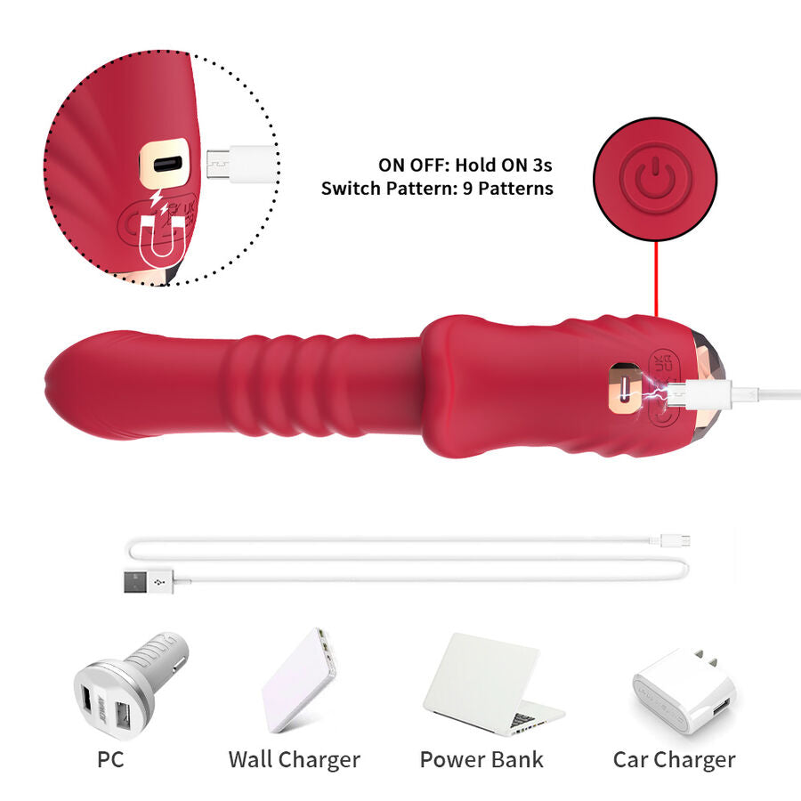 ARMONY - POINT A STIMULERENDE VIBRATOR DILDO RØD