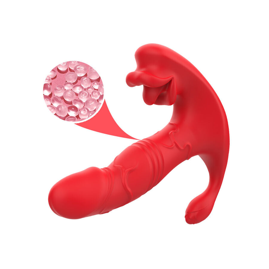 ARMONY - ANALVIBRATOR TRUSSER C OG G-PUNKT STIMULATOR FJERNBETJENING RØD
