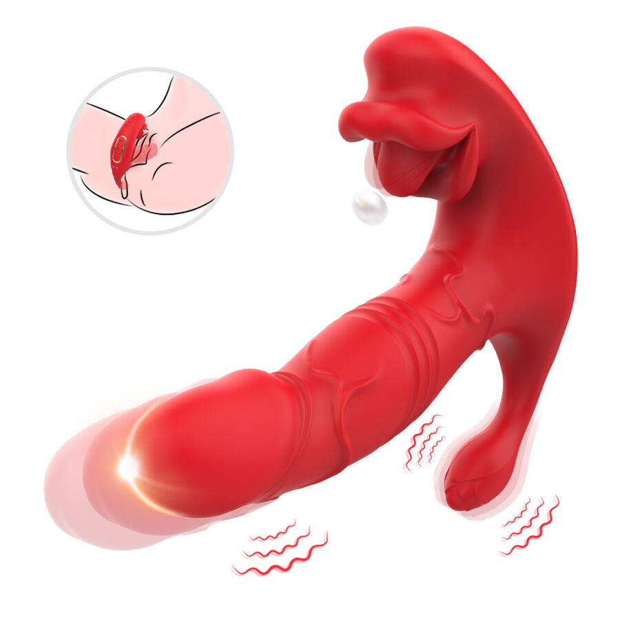 ARMONY - ANALVIBRATOR TRUSSER C OG G-PUNKT STIMULATOR FJERNBETJENING RØD