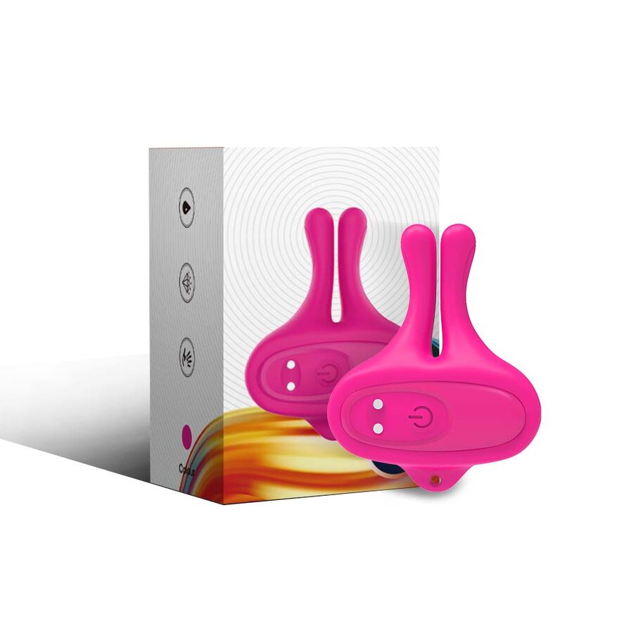 ARMONY - KANINFORMET VIBRATION MAGNETISKE BRØDVORTEKLEMMER PINK