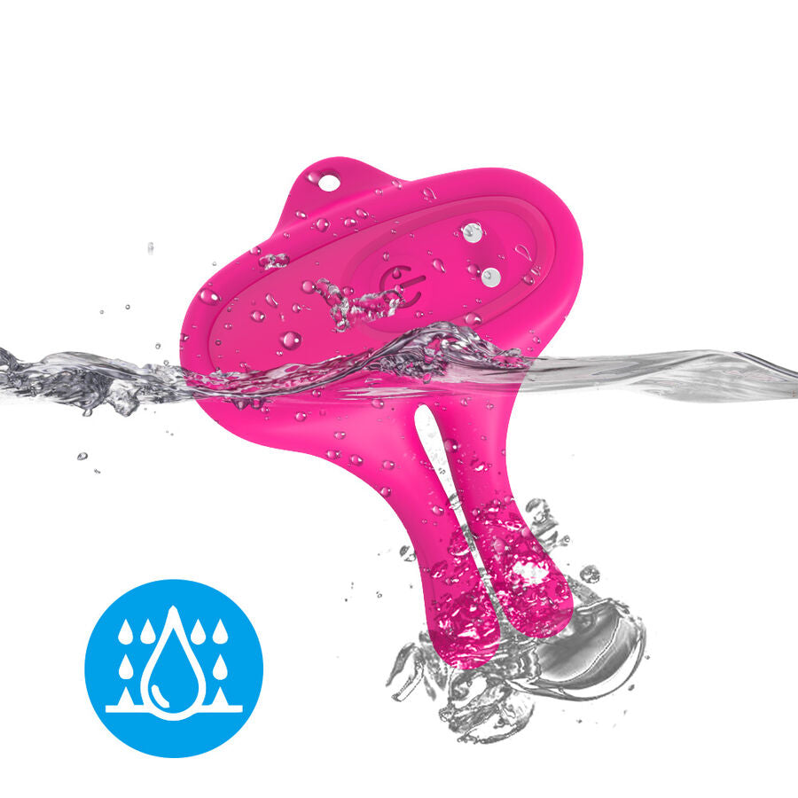 ARMONY - KANINFORMET VIBRATION MAGNETISKE BRØDVORTEKLEMMER PINK