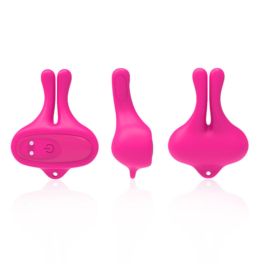 ARMONY - KANINFORMET VIBRATION MAGNETISKE BRØDVORTEKLEMMER PINK