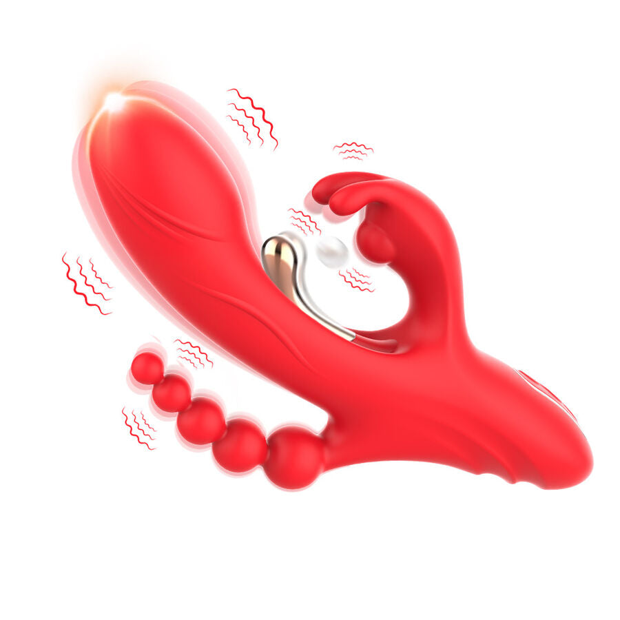 ARMONY - G-PUNKT OG KLITORIS STIMULATOR VIBRATOR RØD