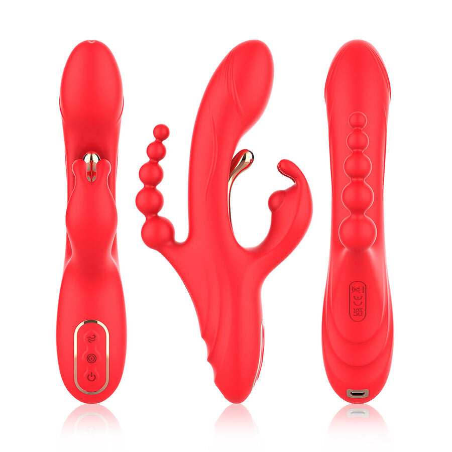 ARMONY - G-PUNKT OG KLITORIS STIMULATOR VIBRATOR RØD