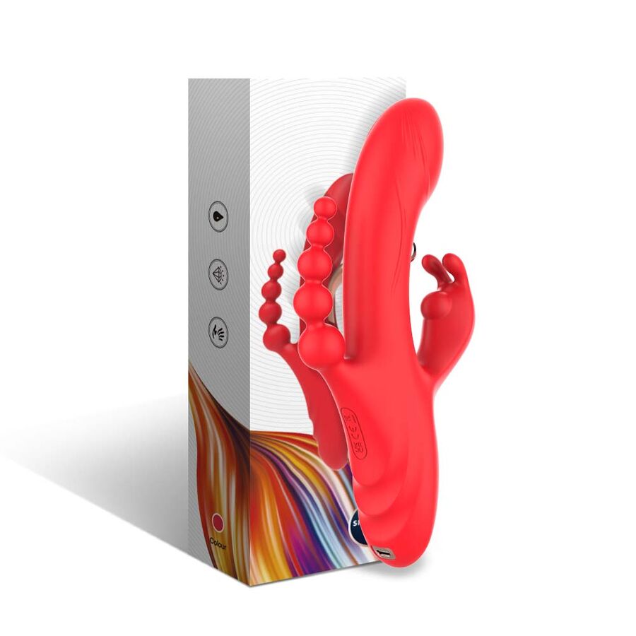 ARMONY - G-PUNKT OG KLITORIS STIMULATOR VIBRATOR RØD