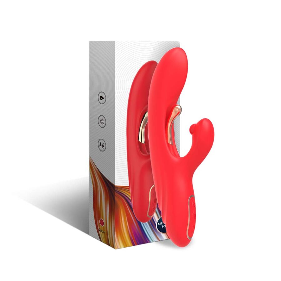 ARMONY - G-PUNKT OG KLITORIS STIMULATOR VIBRATOR MED OSCILLERENDE TUNGE RØD