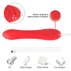 ARMONY - G-PUNKT OG KLITORIS STIMULATOR VIBRATOR MED OSCILLERENDE TUNGE RØD
