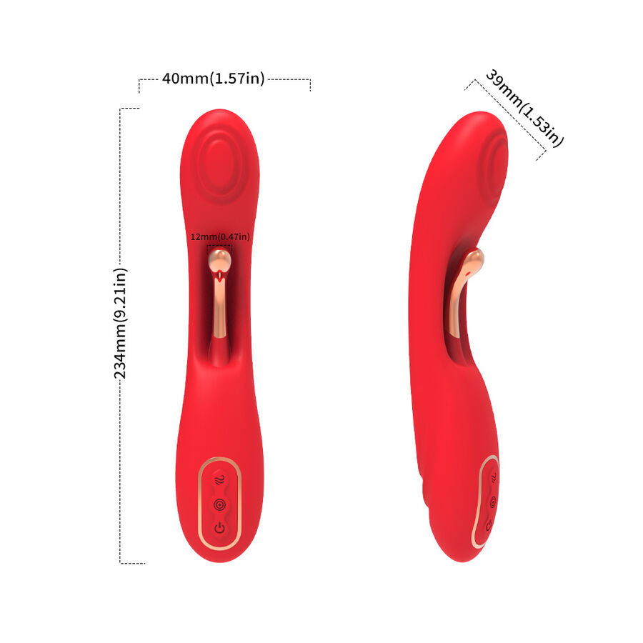 ARMONY - VIBRATOR MED OSCILLERENDE TUNGE RØD