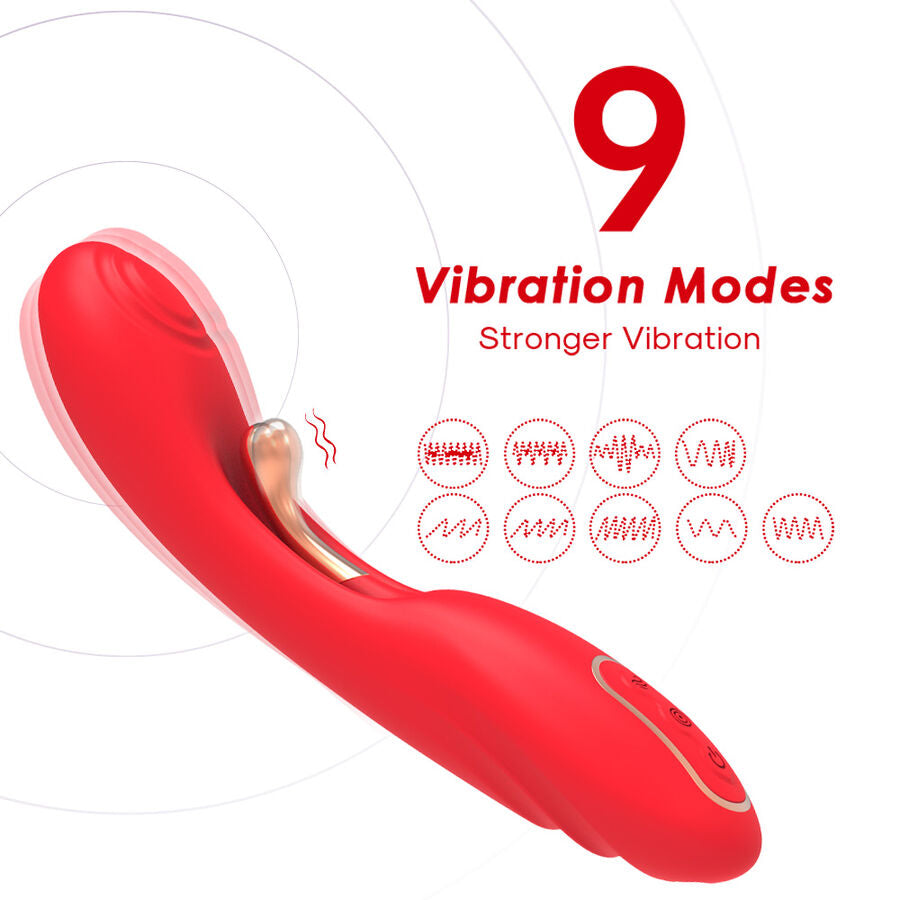 ARMONY - VIBRATOR MED OSCILLERENDE TUNGE RØD
