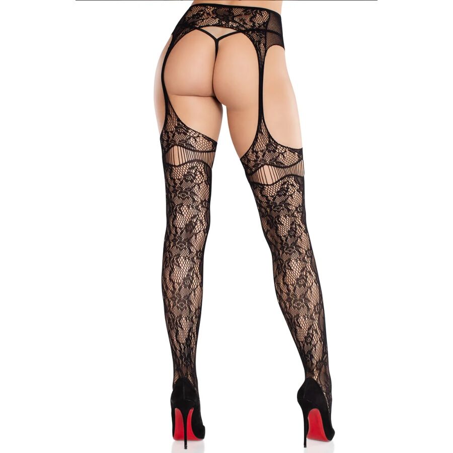 LEG AVENUE - BLONDE STRØMPE MED HÅNDBÅND SORT
