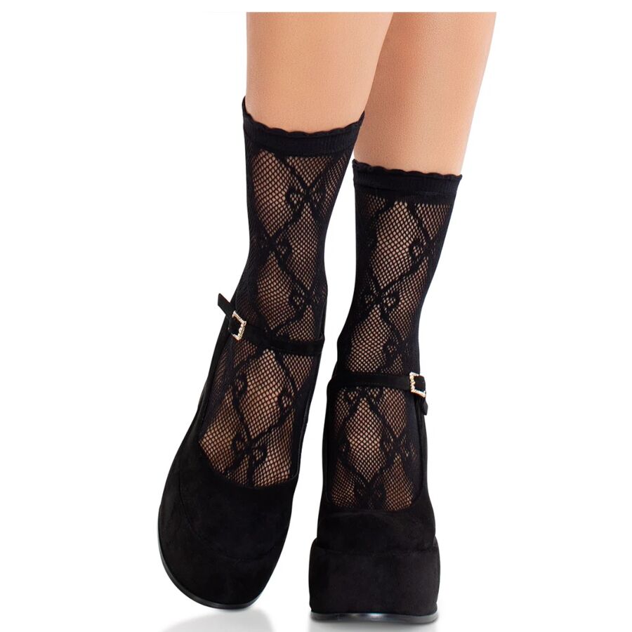 LEG AVENUE - SORTE BLONDE SLØFFE BLONDE SOKKER