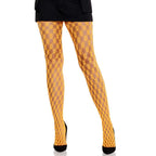 LEG AVENUE - BLONDE STRØMPEBUKSER MED ØJNEHJUL NEON ORANGE