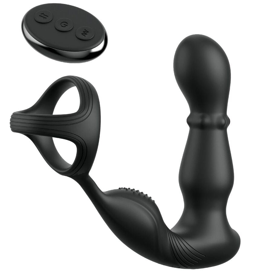 ANAL FANTASY ELITE COLLECTION - VIBRERENDE ANALRING OG MASSAGEAPPARAT MED FJERNBETJENING