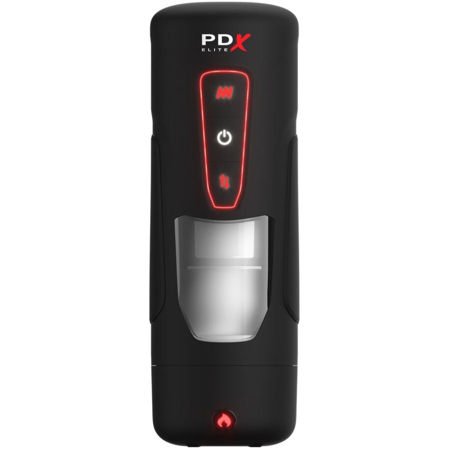 PDX ELITE - MILK ME HOTTER AUTOMATISK MASTURBATOR MED STØV- OG VARMEEFFEKTVIBRATION