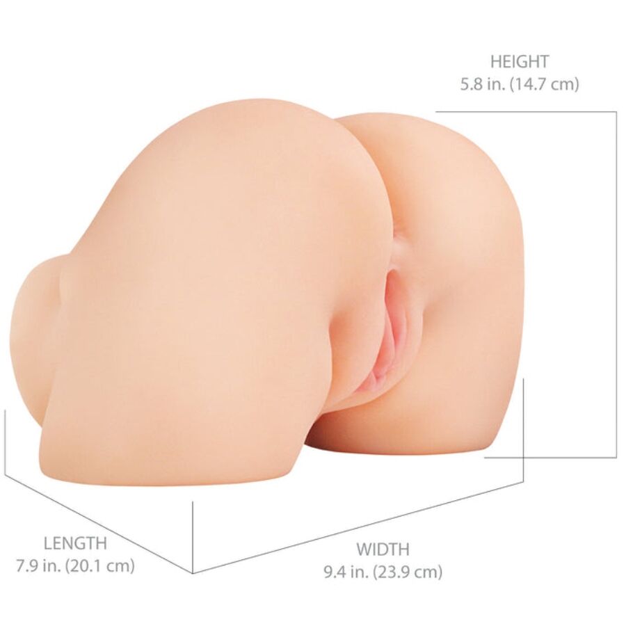 PDX ELITE - RYS DEN RØV REALISTISK VAGINA OG ANUS MASURBATTOR MED VIBRATION