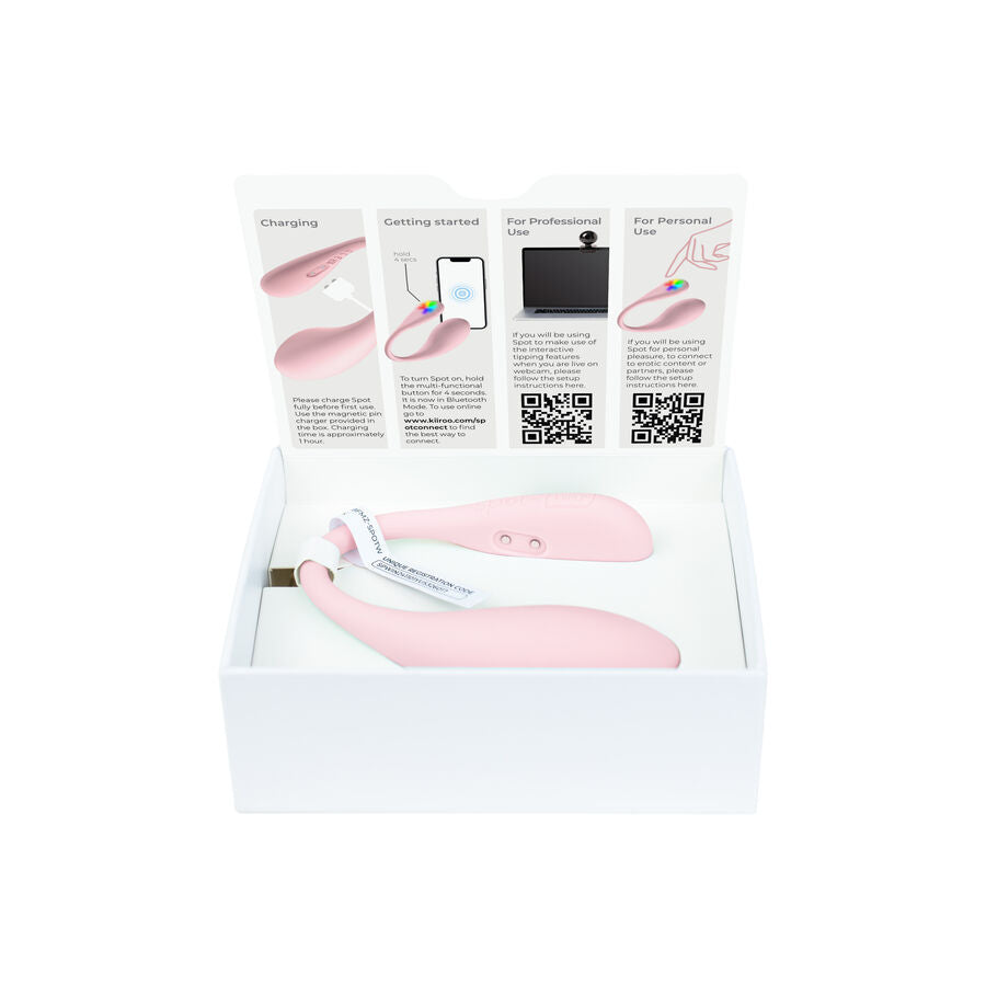 KIIROO - SPOT KISS ME U-FORMET VIBRATOR PINK