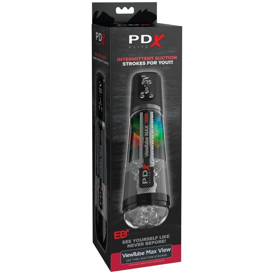 PDX ELITE - VIEWTUBE MAX VIEW AUTOMATISK MANUBILSEKUMMEL MED TRANSPARENT SUGNING