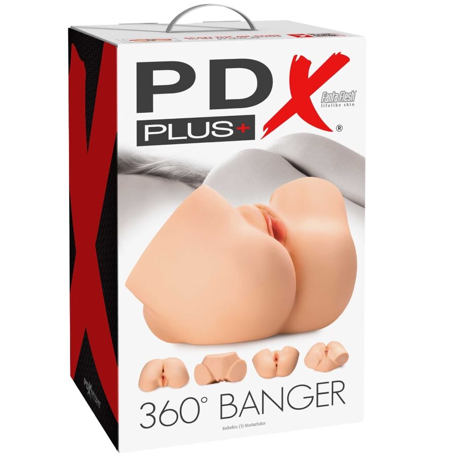 PDX PLUS - 360° BANGER REALISTISK ANAL- OG VAGINA-MASTURBATOR