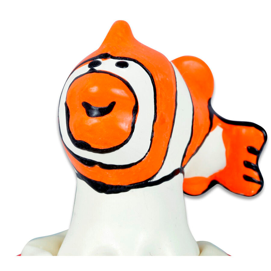 KONDOMERI - HÅNDMALEDE NYHEDSKONDOMER FISK ORANGE