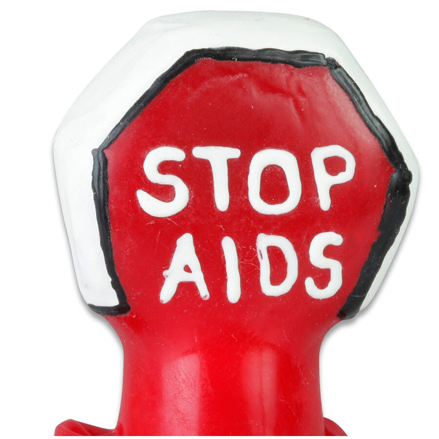 KONDOMERI - HÅNDMALEDE NYHEDSKONDOMER STOP AIDS