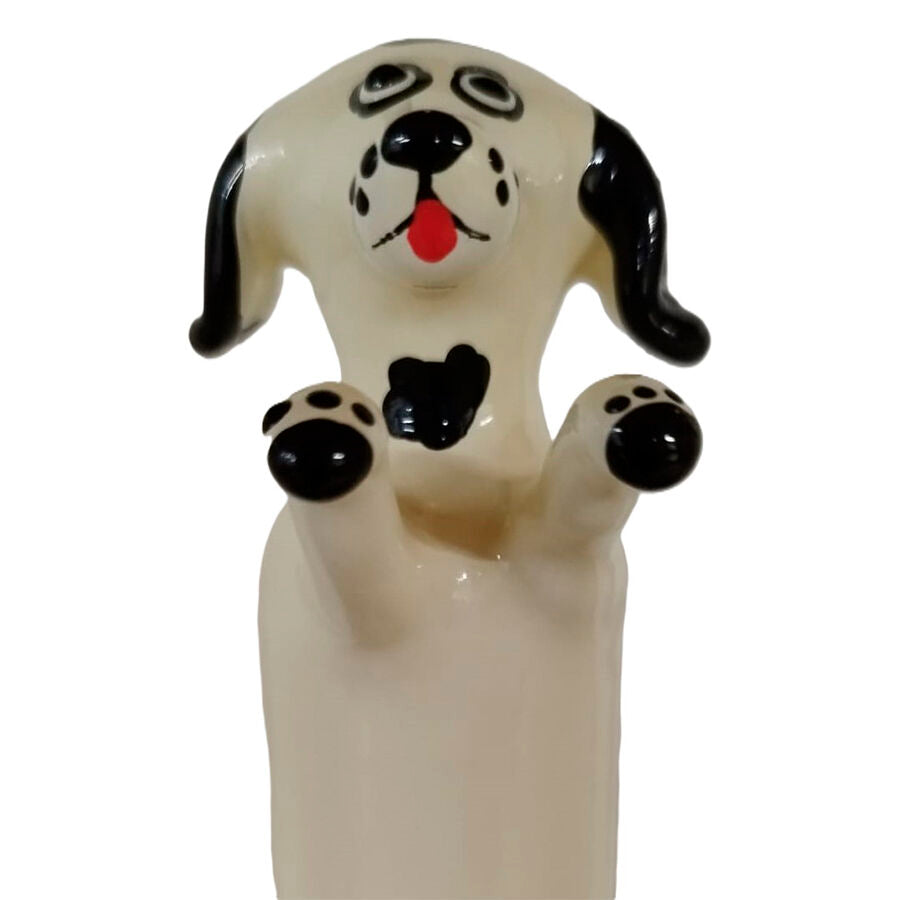 KONDOMERI - HÅNDMALEDE NYHEDSKONDOMER HAPPY WHITE DOG XL