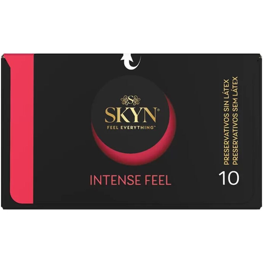 SKYN - INTENS FØLELSE TEKSTURERET KONDOM MED BØLGEDESIGN 10 STK.
